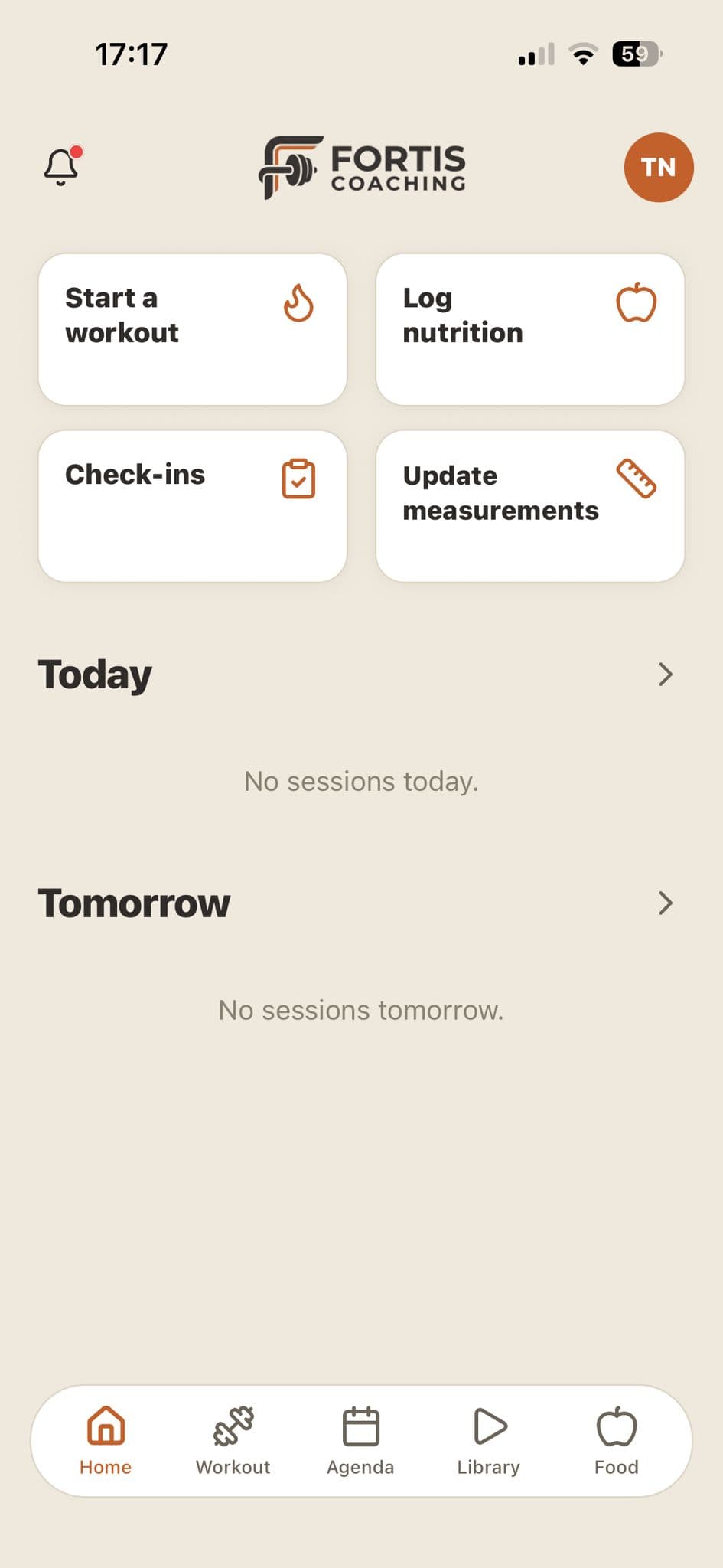 Fortis Coaching-app: jouw workouts
